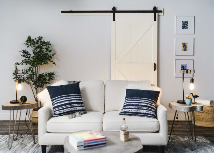 Stone K-Design Barn Door Kit in Off-White Stone K-Design Barn Door Kit in Off-White