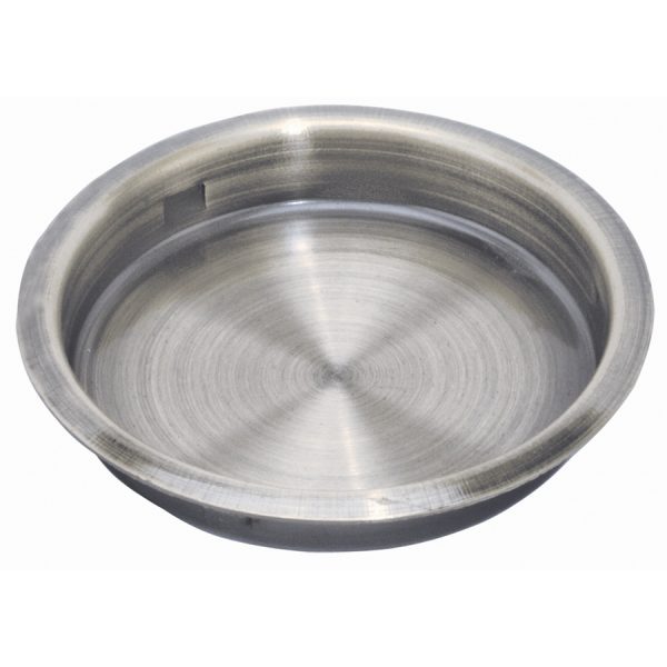 Round Flush Pull Satin Nickel