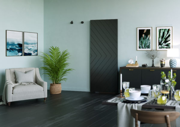 Invisiglide 36-inch Matte Black Sherwood Lifestyle