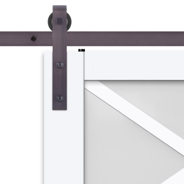 Lace Barn Door Slab Hardware Strap Close