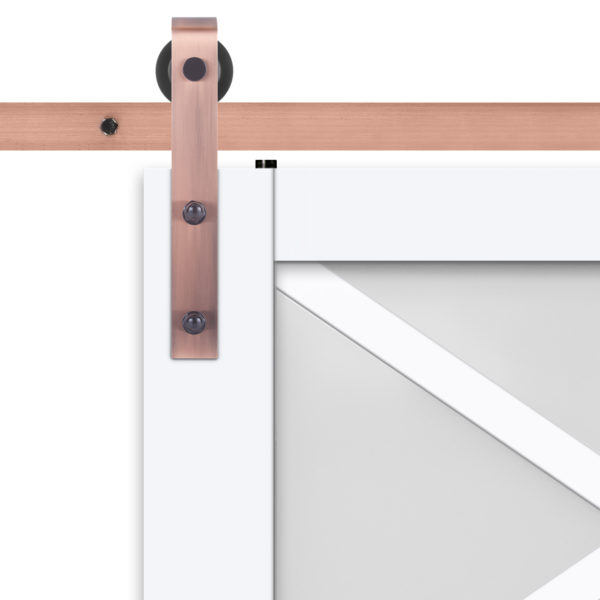 Lace Barn Door Slab Hardware Strap Close