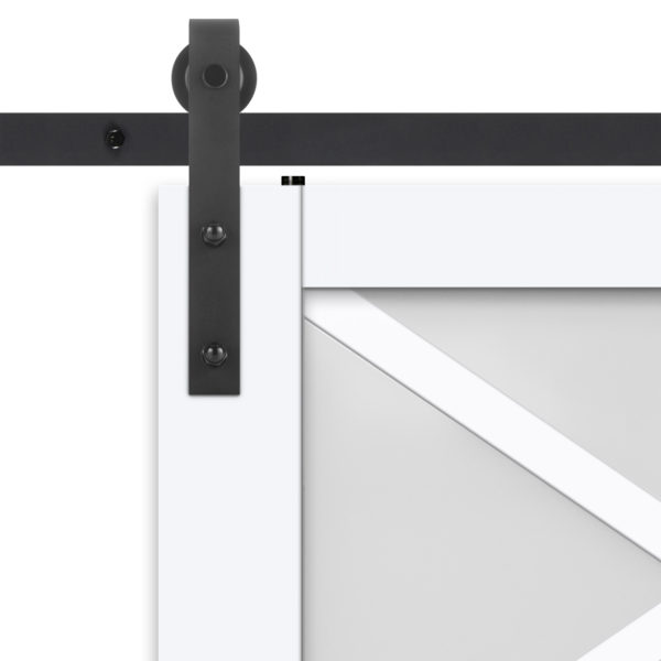 Lace Barn Door Slab Hardware Strap Close