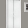 Parsons Flush White Wood Textured Single Closed Lifestyle