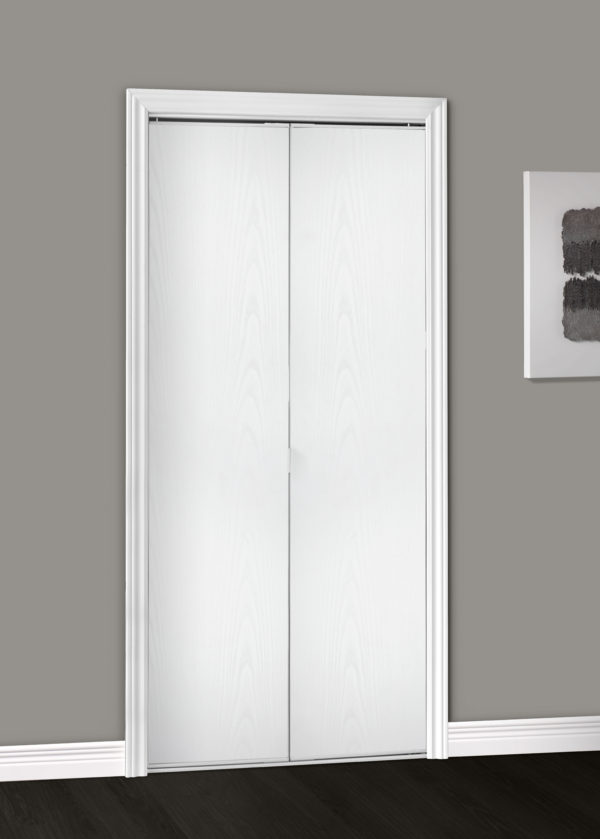 Parsons Flush White Wood Textured Single Closed Lifestyle