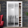 Harmony Closet Doors White Mirror Bypass Beauty