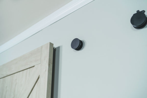 Invisiglide Across the Wall Hardware Installed Angle