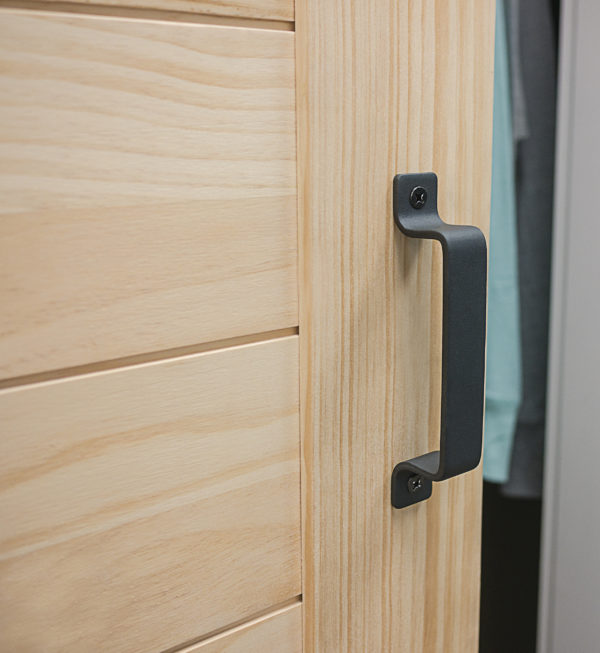 Flair Barn Door Horizontal Plank Handle Close Up