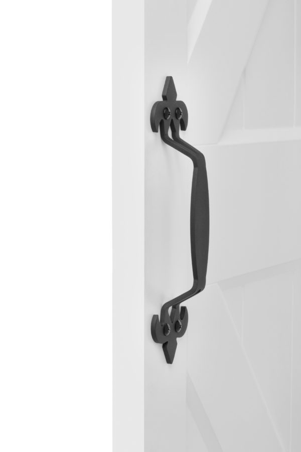 Barons Door Handle on Door Matte Black