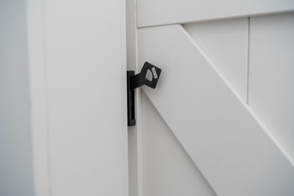 Easy Latch Barn Door Privacy Hardware Kit closed