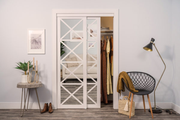 Urban Lace Mirror Bypass Closet Door Lifestyle