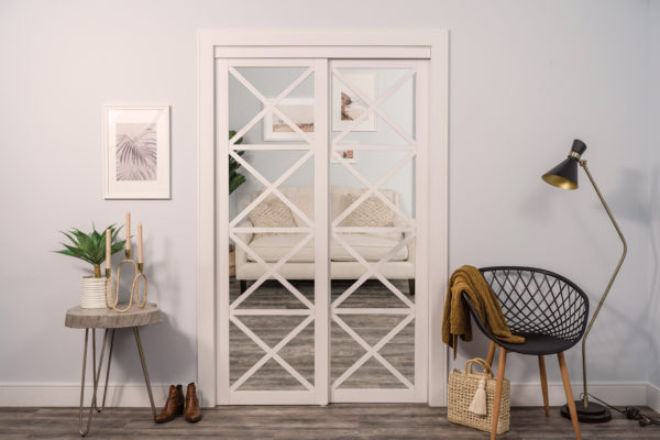 Urban Lace Mirror Bypass Closet Door Lifestyle
