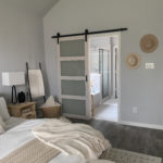 frosted glass ensuite bathroom barn door